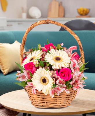 Entrega garantizada de cestas de flores naturales